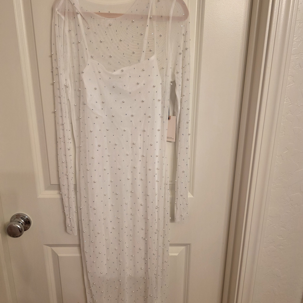 Elegant White Sheer Dress